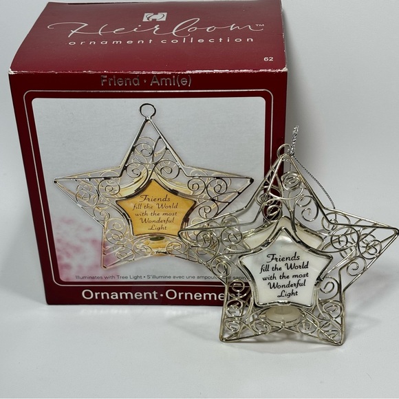💕2/$20💕 Carlton Cards American Greetings Heirloom Star Ornament - Illuminates - Picture 2 of 8
